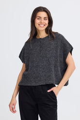 Fransa Sanny Cardigan - Charcoal Grey Melange